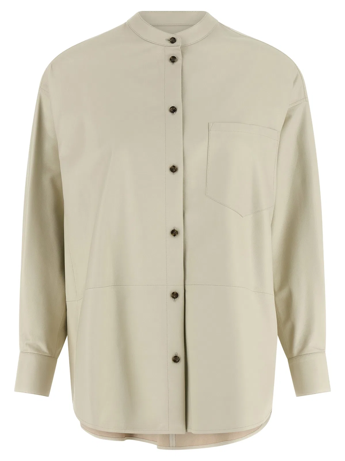 Yves Salomon Leather Shirt