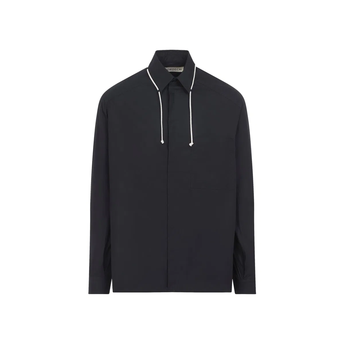 Mordecai Black Cotton Cord Classic Shirt