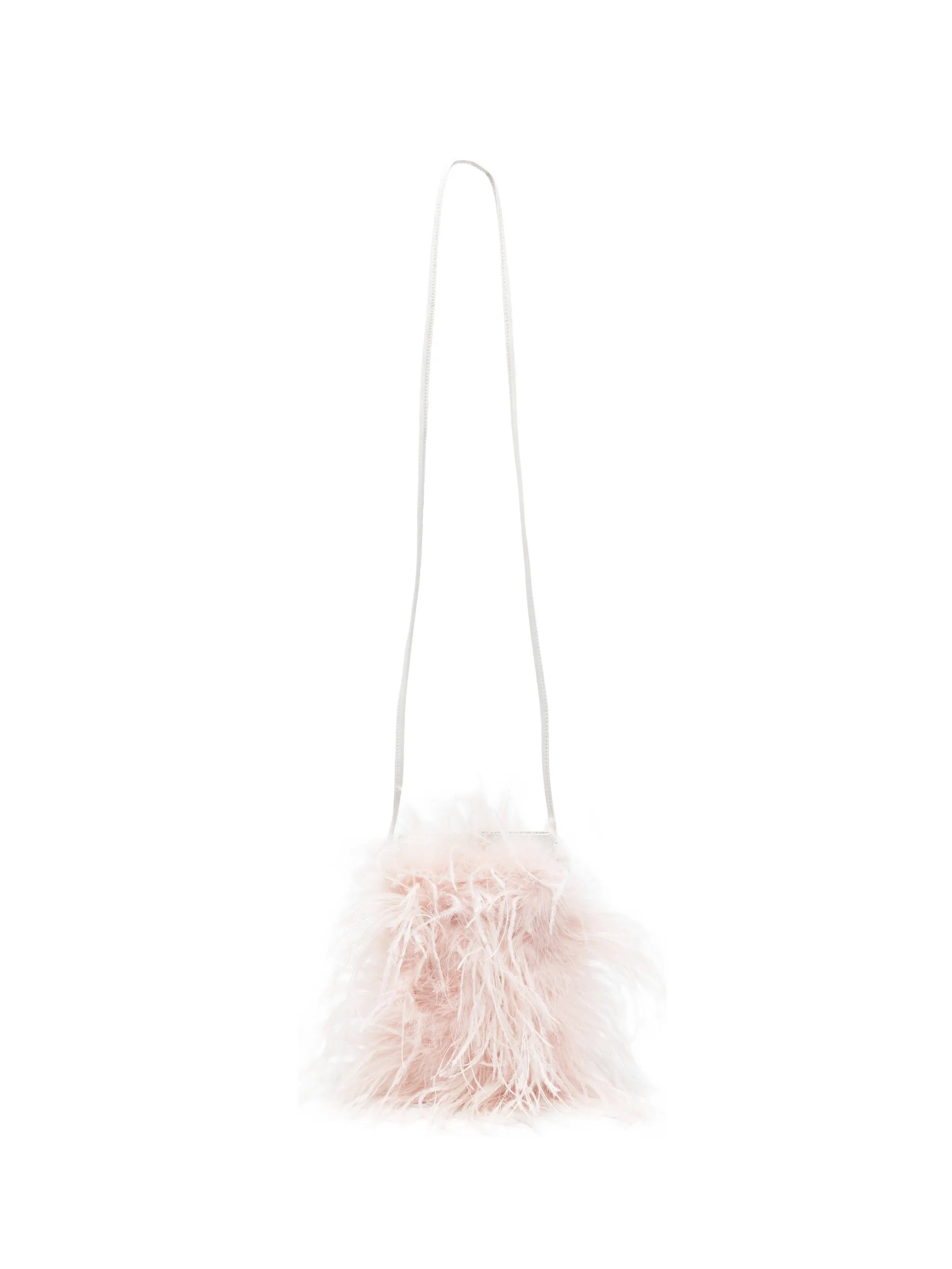 Yves Salomon Ostrich Turkey Lamb Silk Bag