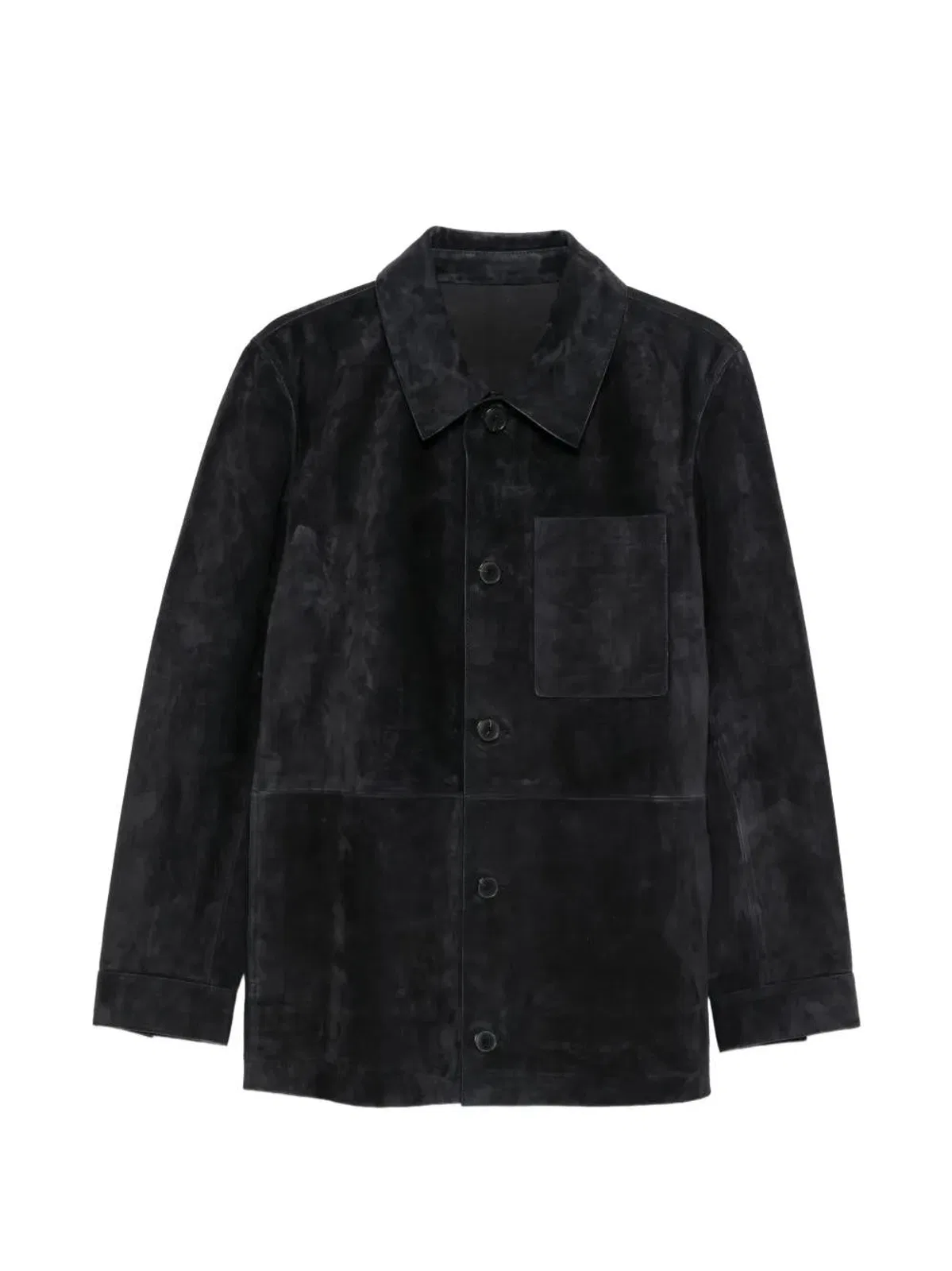 Yves Salomon Button-Fastening Suede Jacket