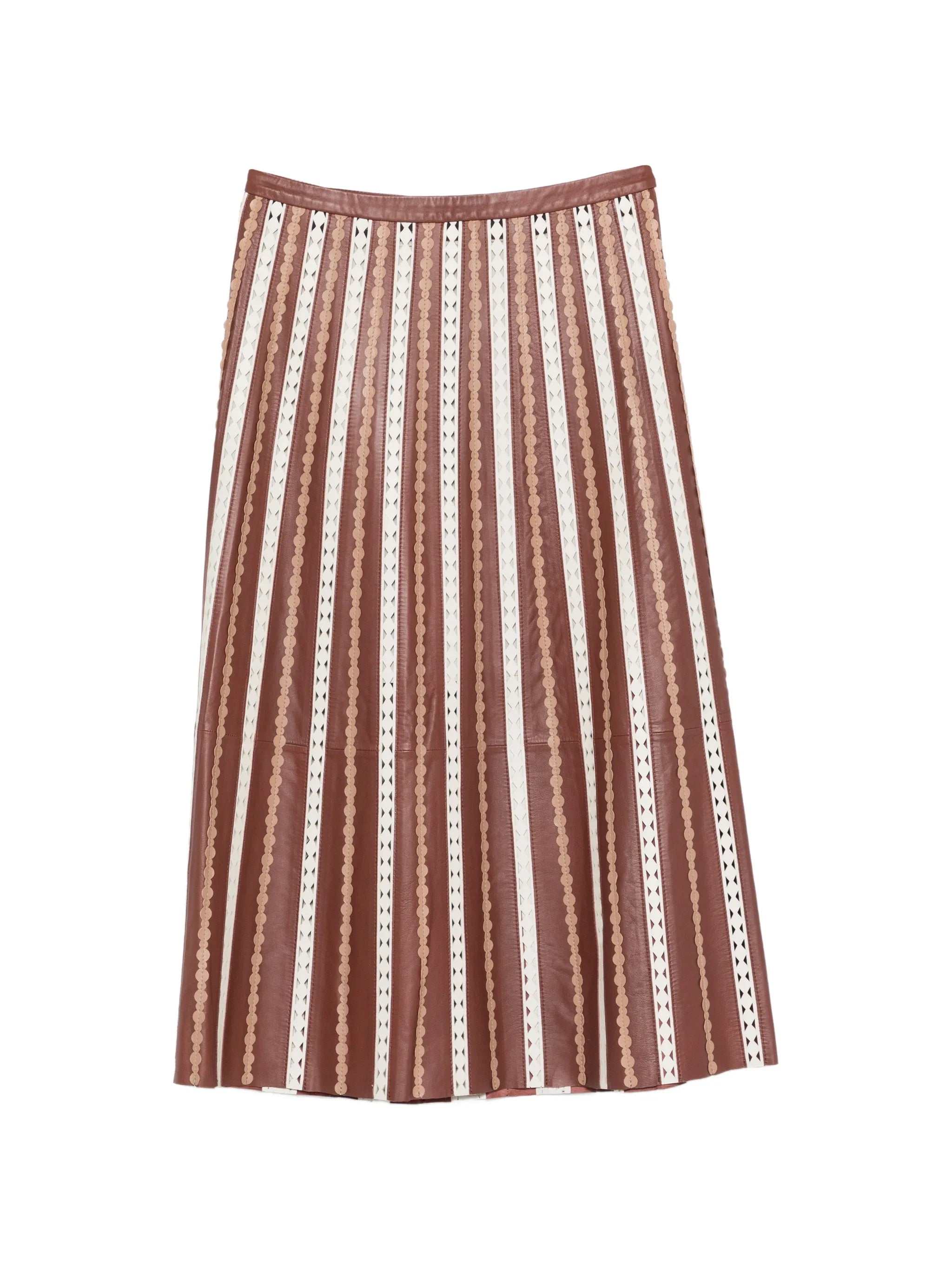 Yves Salomon Petra Lamb Viscose Polytrephthal Skirt