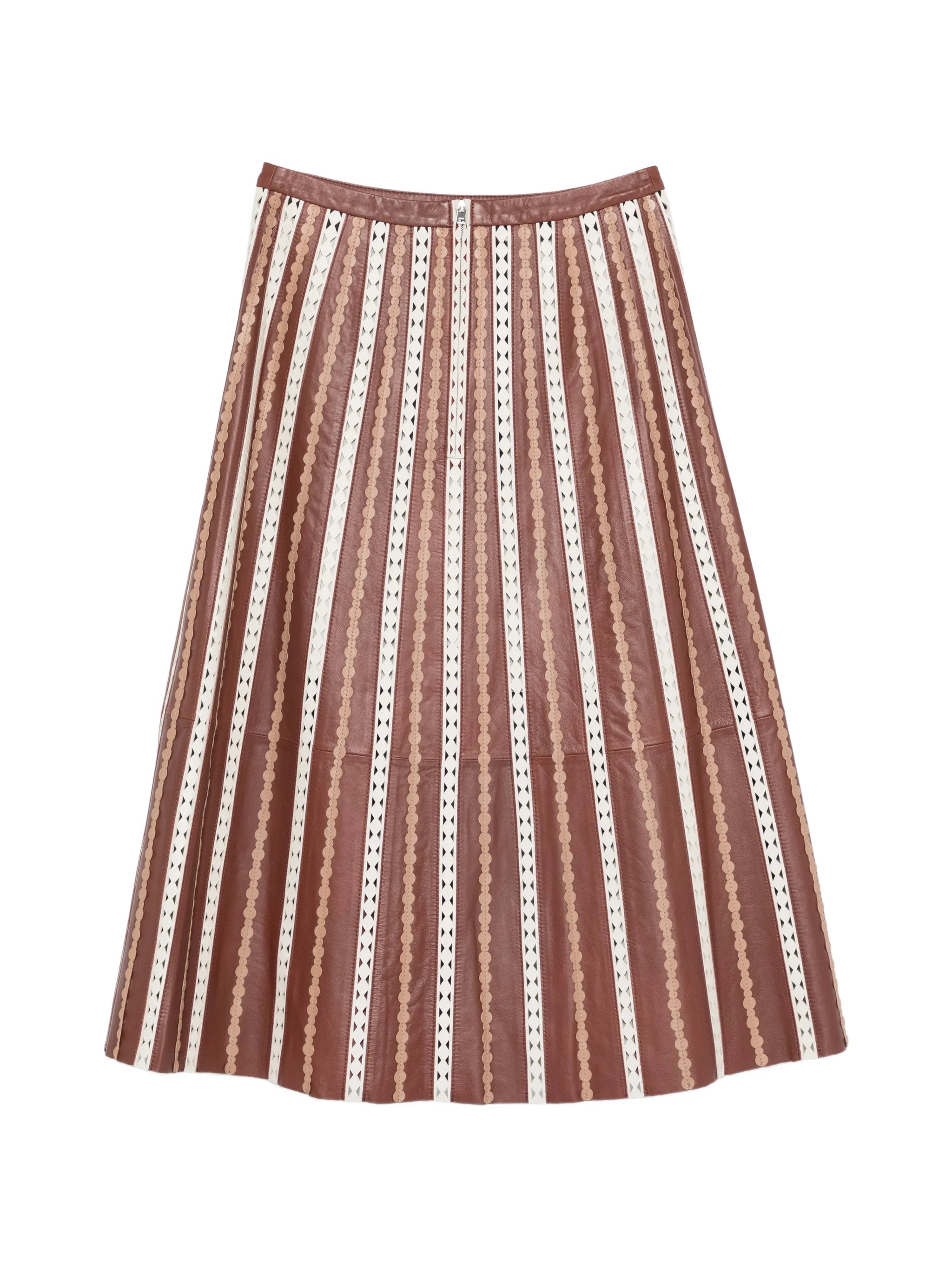 Yves Salomon Petra Lamb Viscose Polytrephthal Skirt