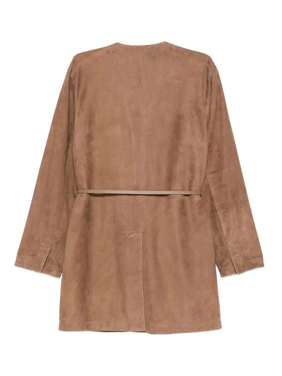 Manzoni 24 Suede Jacket With Leather Belt