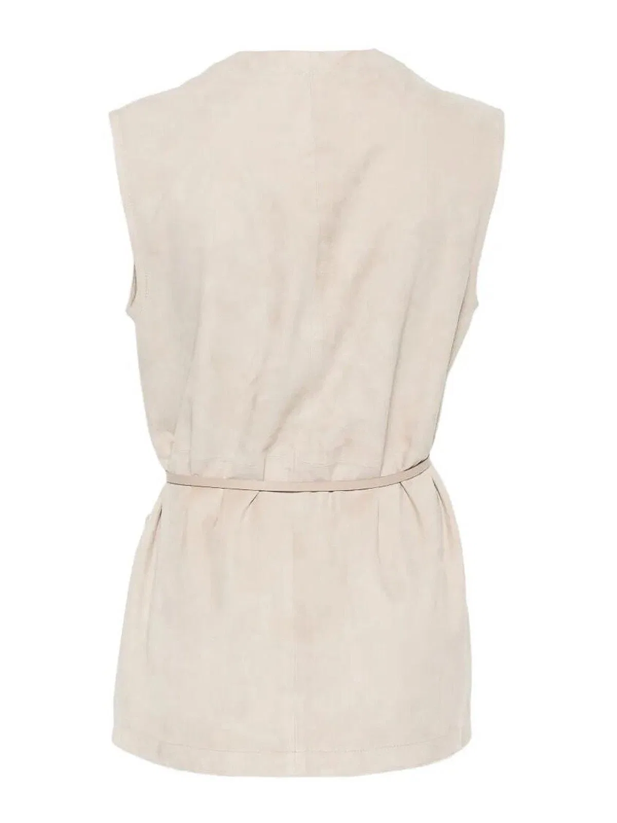 Manzoni 24 Suede Vest With Leather Belt