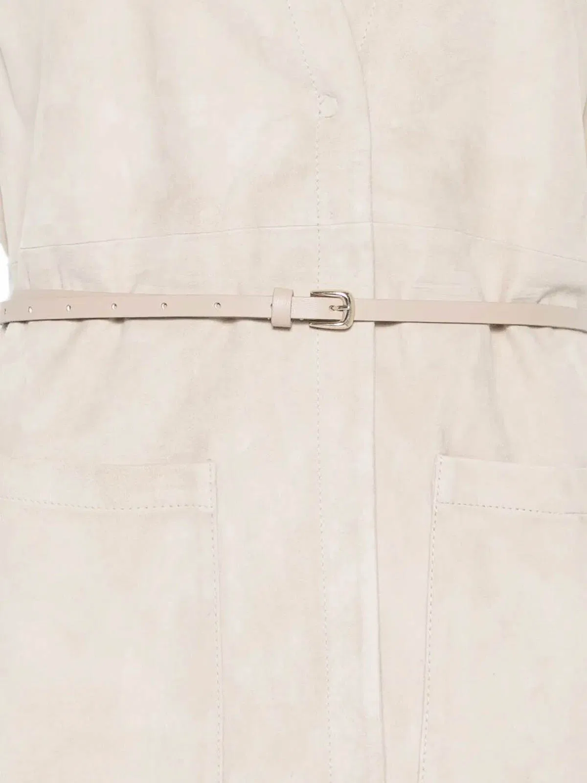 Manzoni 24 Suede Vest With Leather Belt