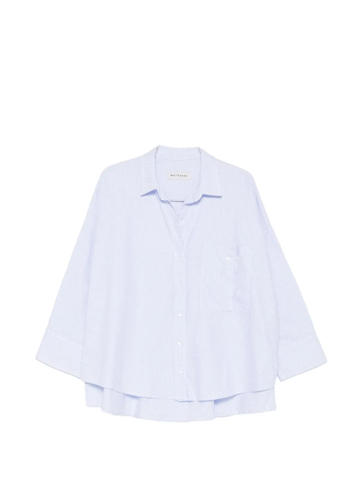 White Sand Striped Cotton Shirt