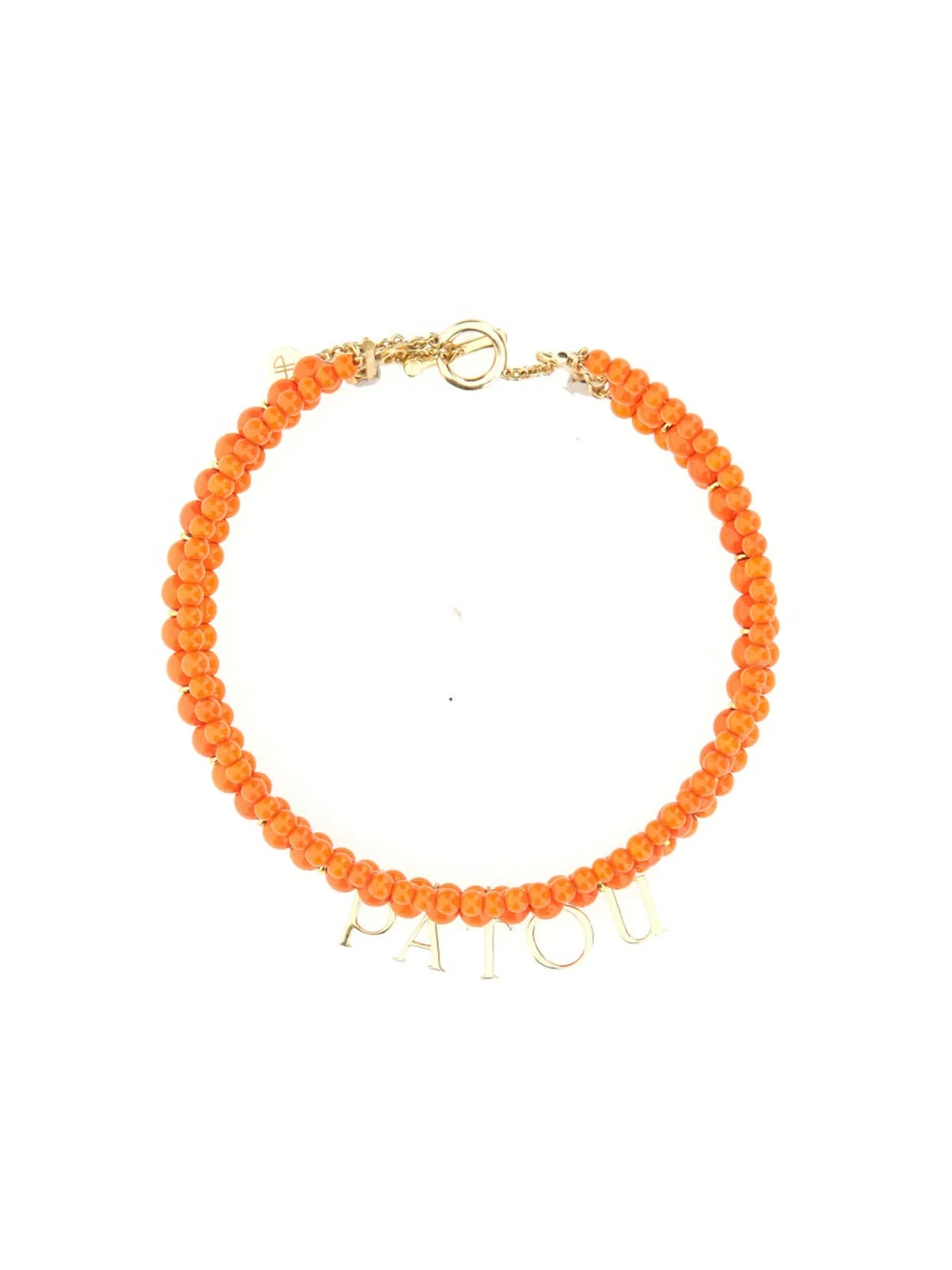 Patou Glass And Brass Bead Necklace