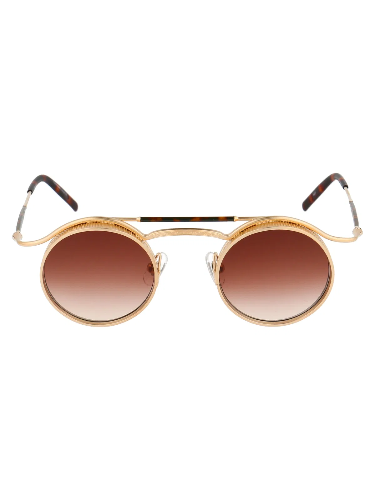 Matsuda Matte Gold Brown Gradient Metal Sunglass