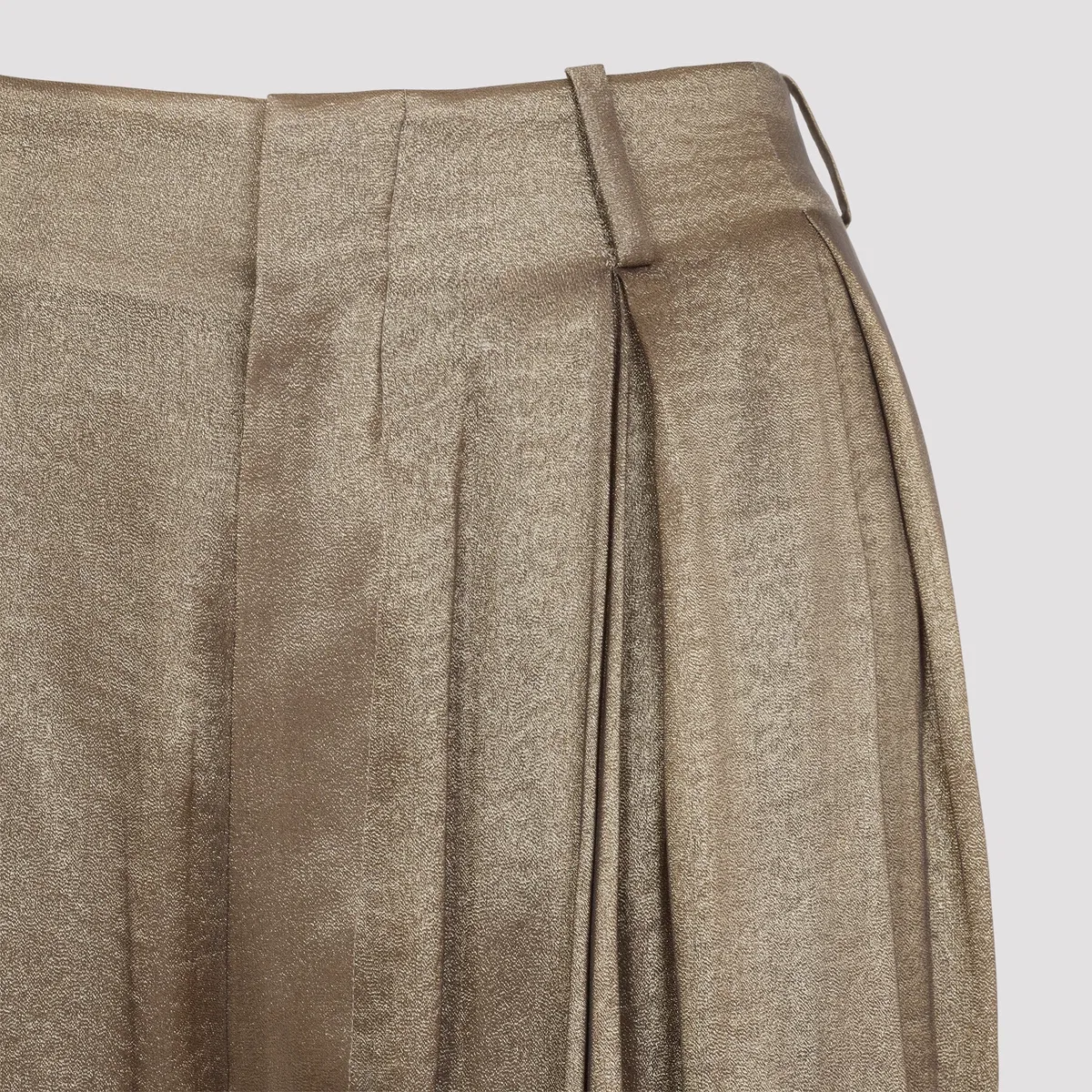 Ralph Lauren Collection Antique Brass Greer Pleated Trousers