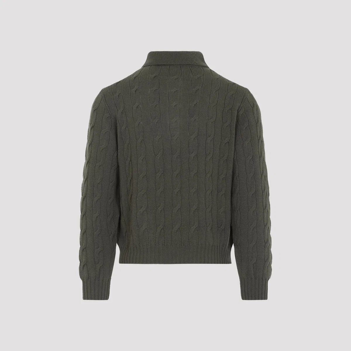 Ralph Lauren Collection Cypress Cable-Knit Polo Sweater