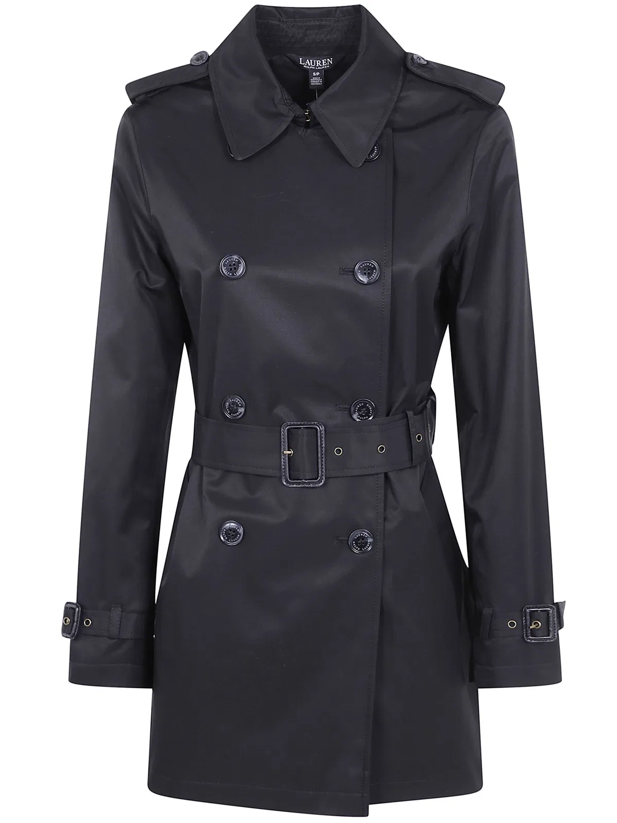 Lauren Ralph Lauren Double Breasted Belted Lined Coat