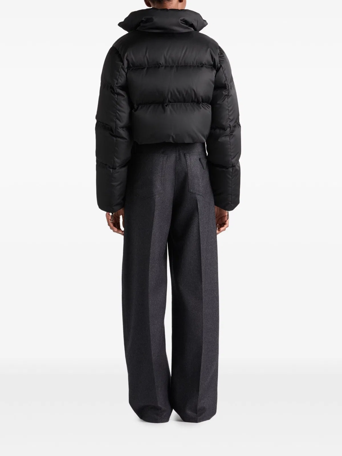 Prada Cropped Re-Nylon Down Jacket