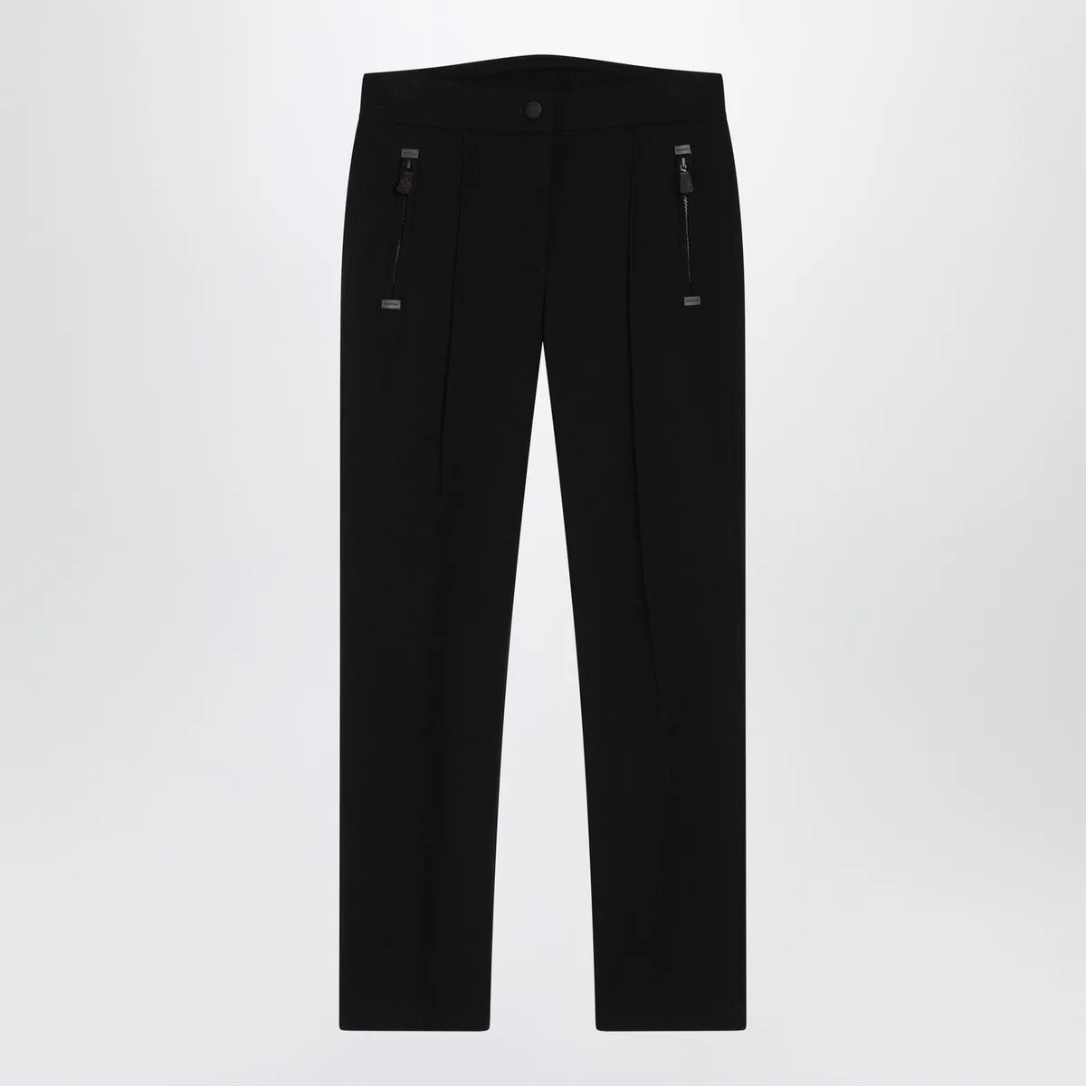 Moncler Grenoble Black Slim Trousers In Gore-Tex