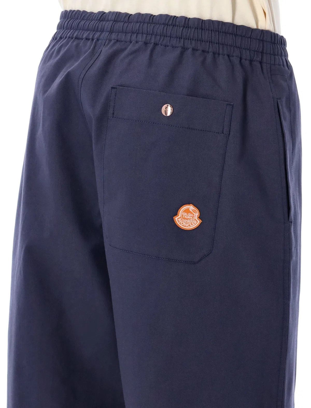 Moncler Genius Blue Trousers In Cotton Gabardine