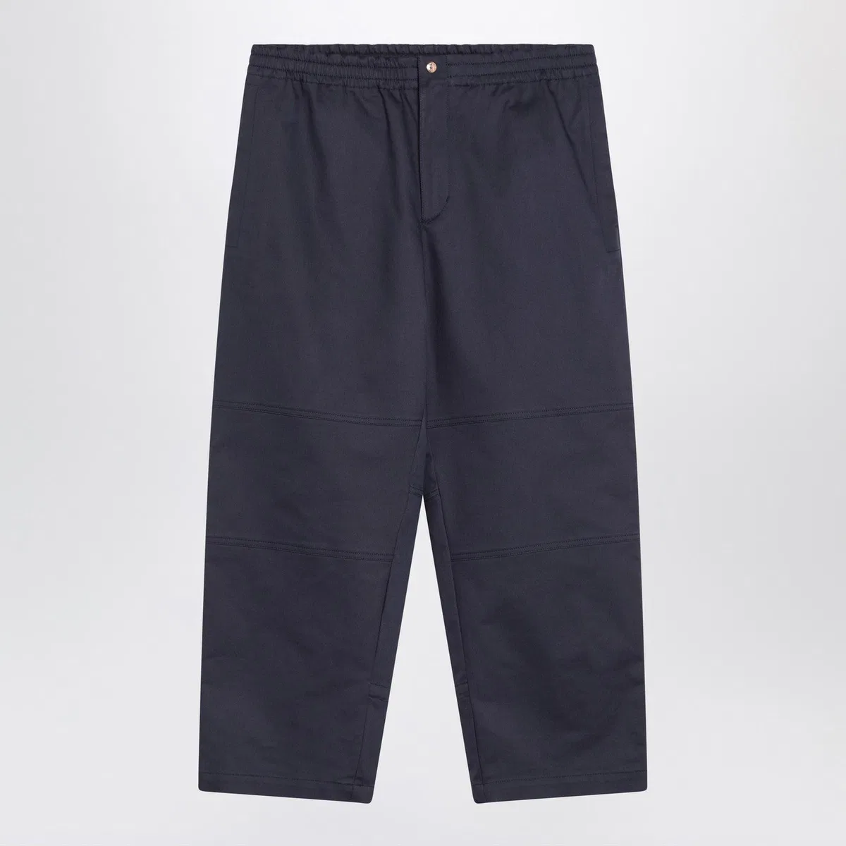 Moncler Genius Blue Trousers In Cotton Gabardine