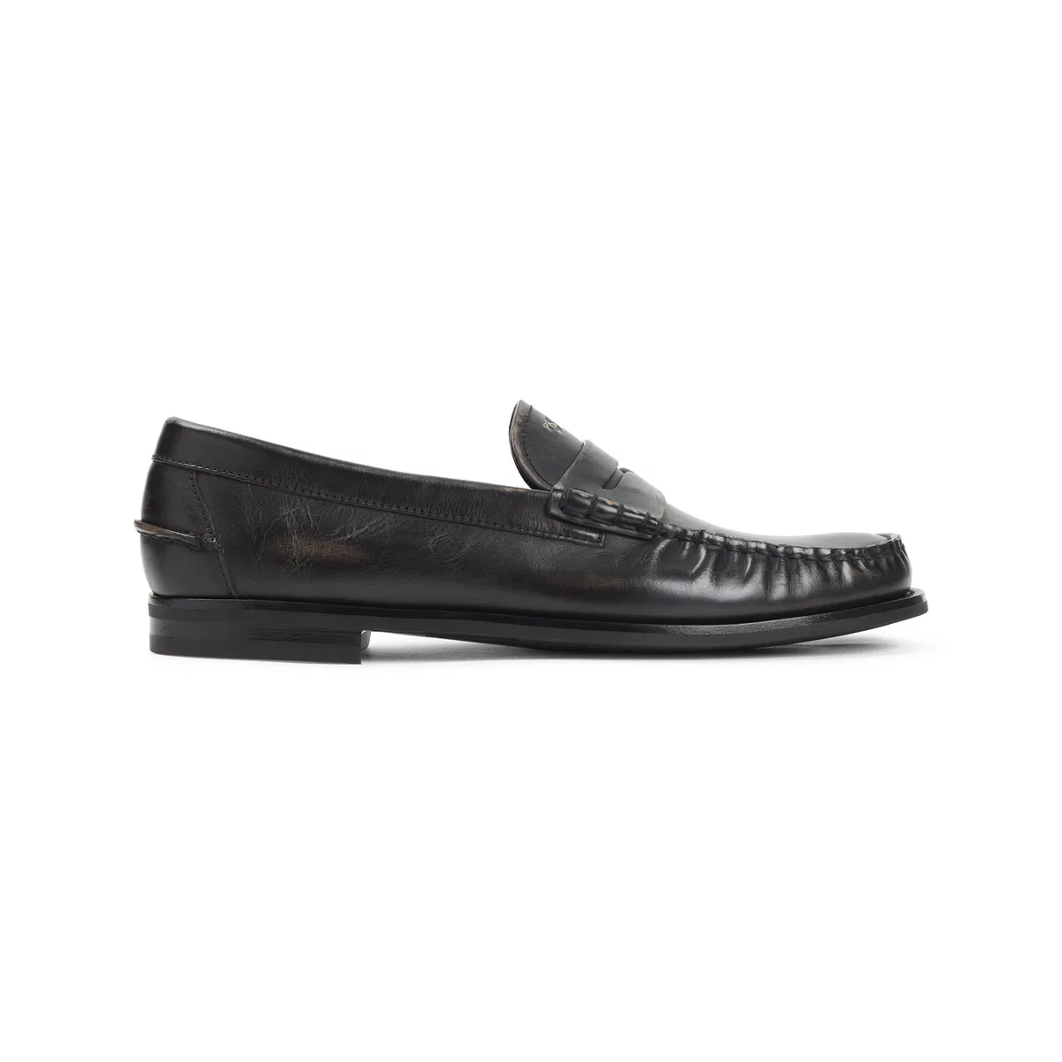 Prada Nero Cuoio Calf Leather Loafer