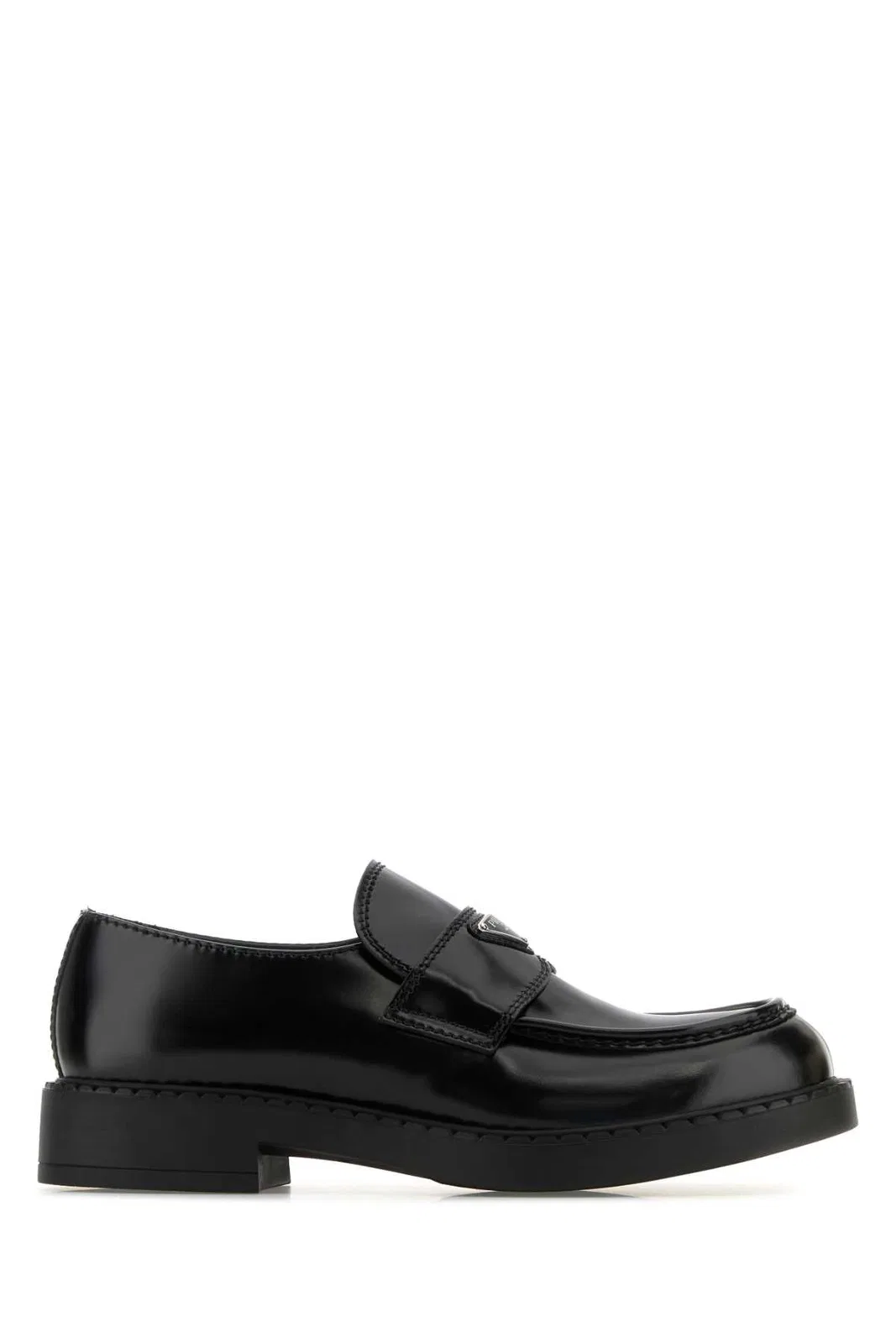 Prada Chocolate Brushed Leather Loafers