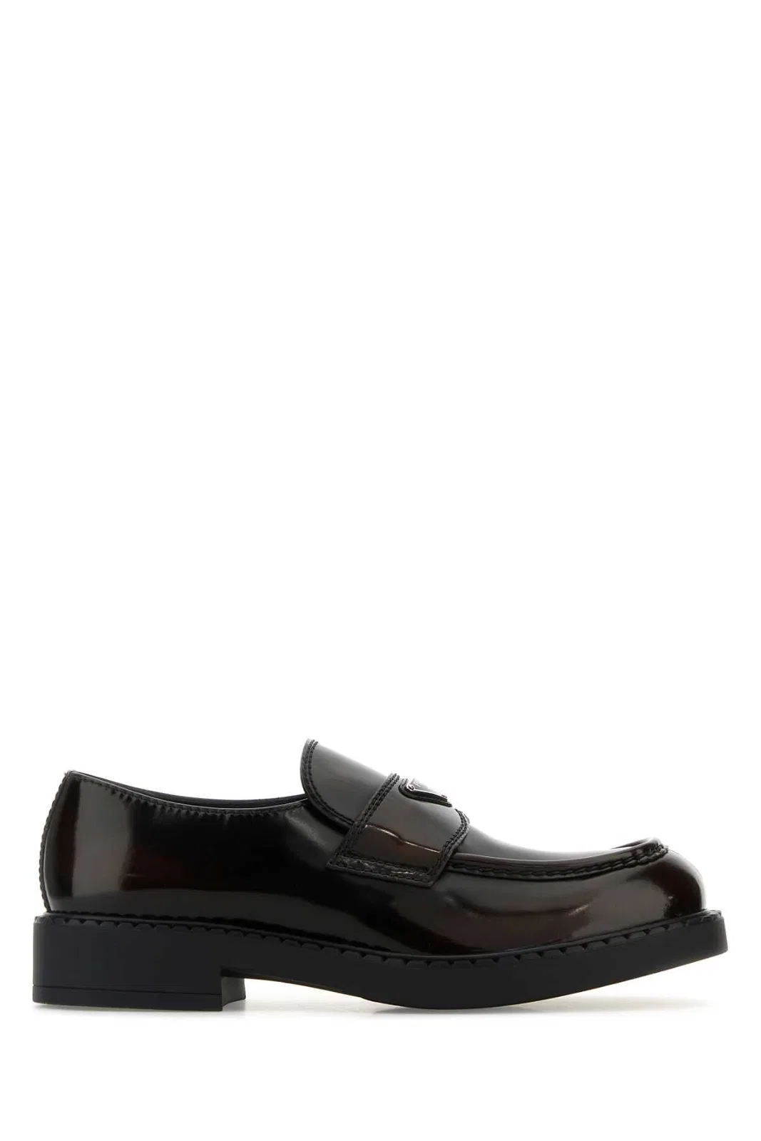 Prada Dark Brown Leather Chocolate Loafers