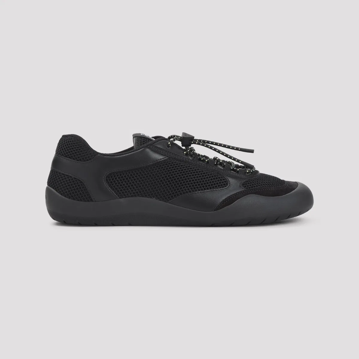 Prada Speedrock Leather And Mesh Fabric Sneake
