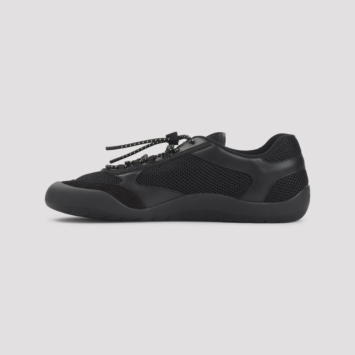 Prada Speedrock Leather And Mesh Fabric Sneake