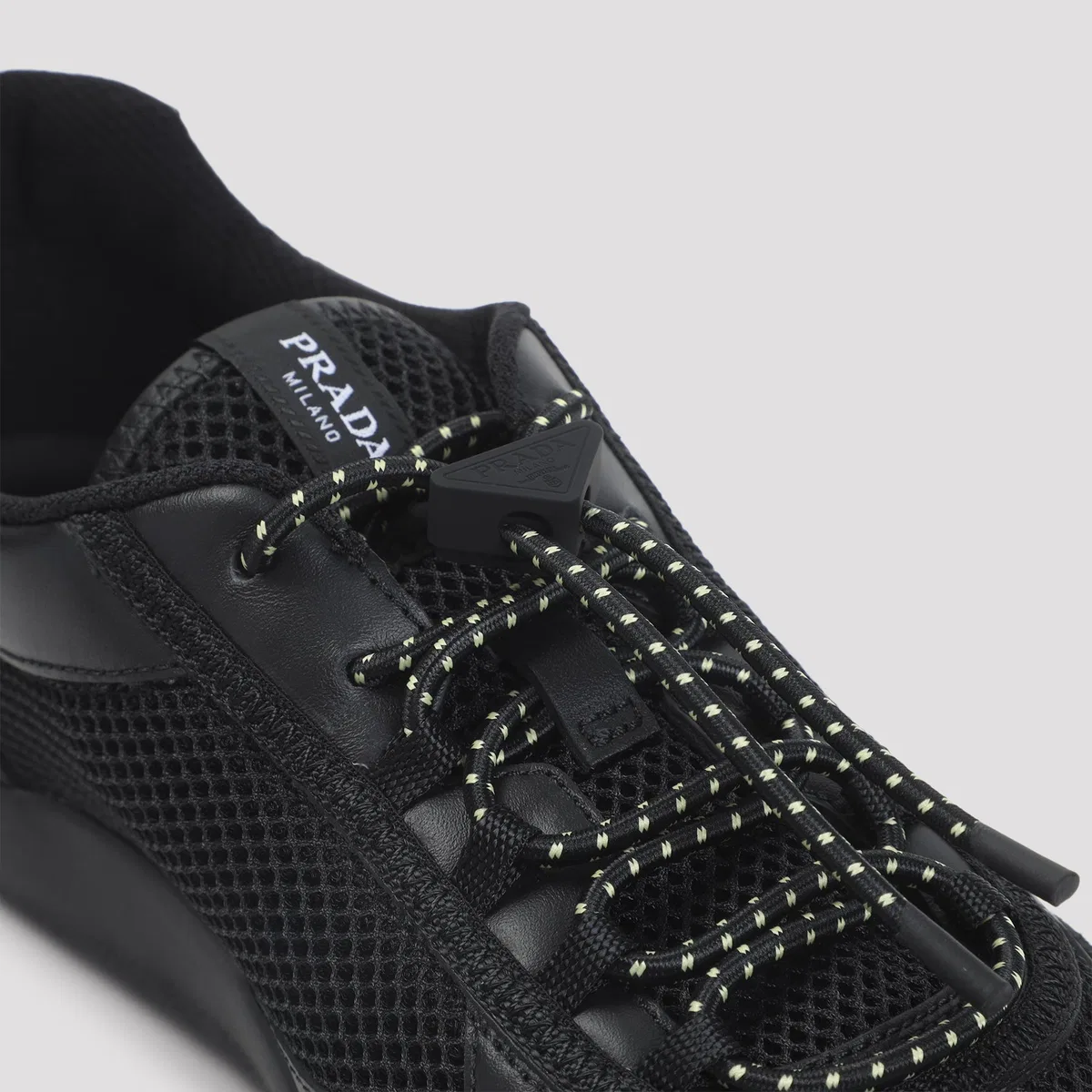 Prada Speedrock Leather And Mesh Fabric Sneake