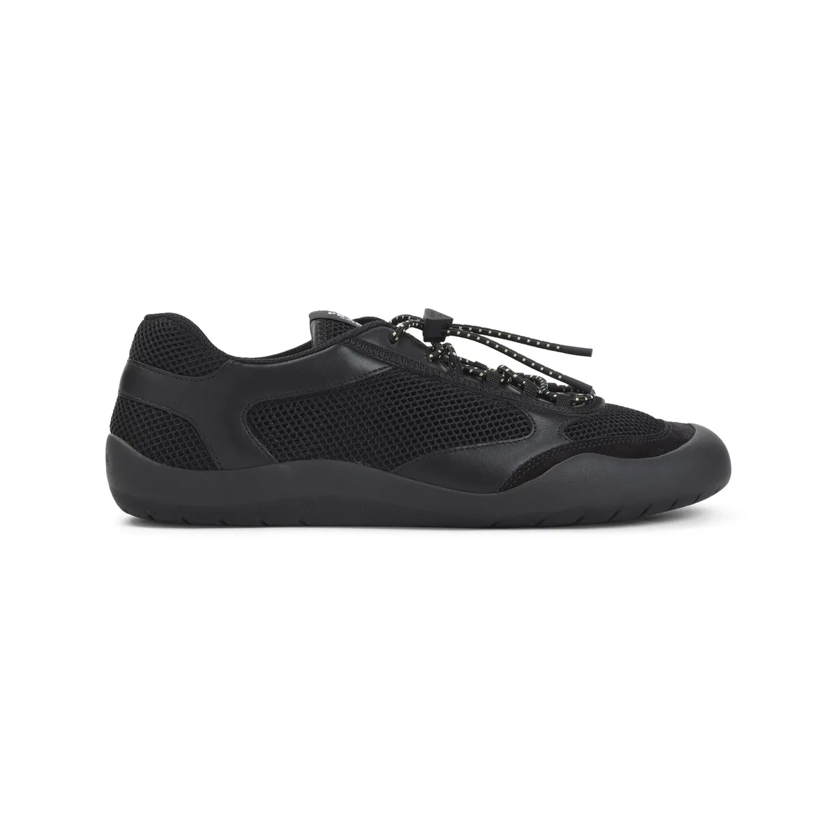 Prada Speedrock Leather And Mesh Fabric Sneake