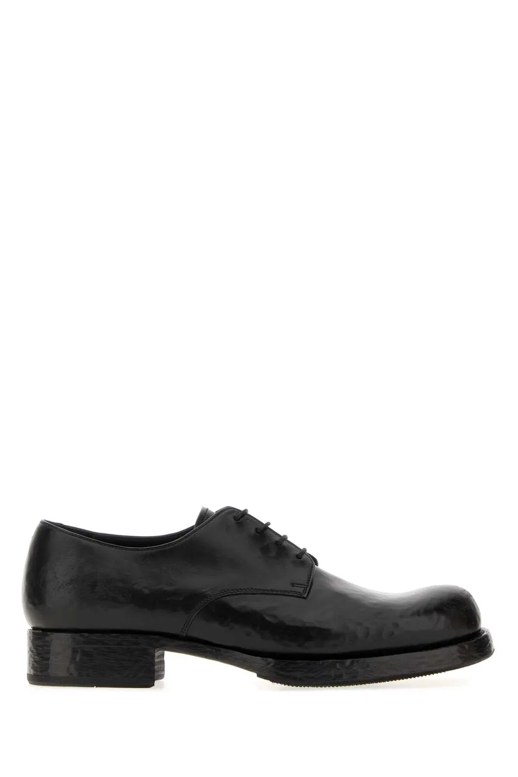 Prada Black Leather Lace-Up Shoes