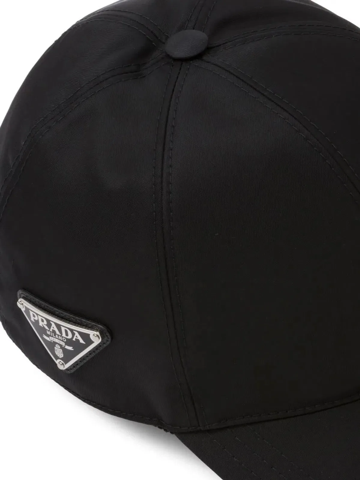 Prada Black Renylon Baseball Cap