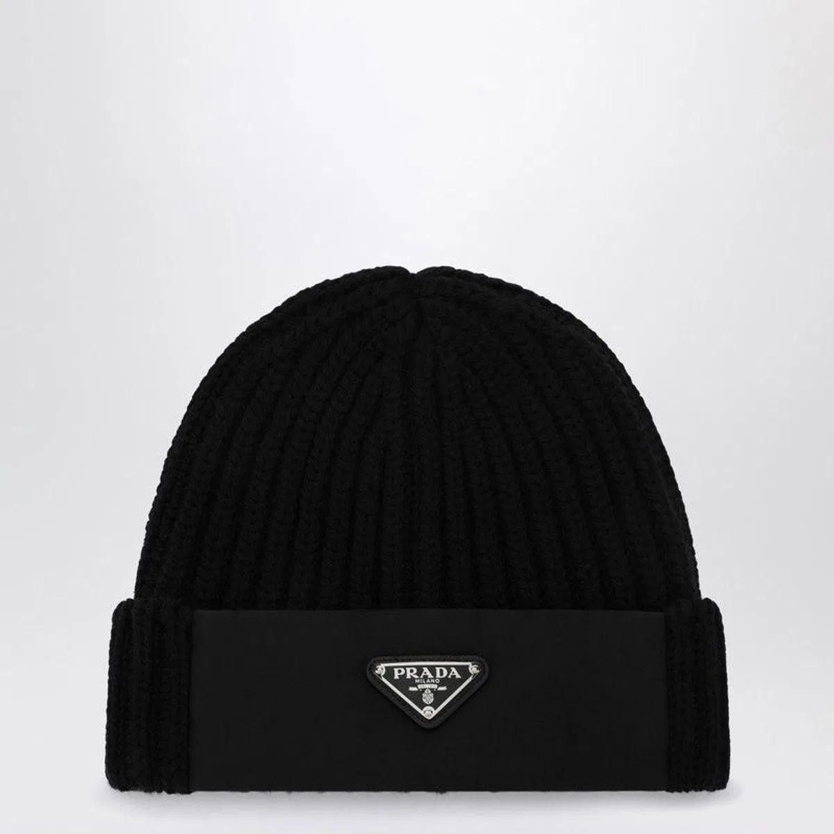 Prada Wool And Re-Nylon Hat With Triangle Logo
