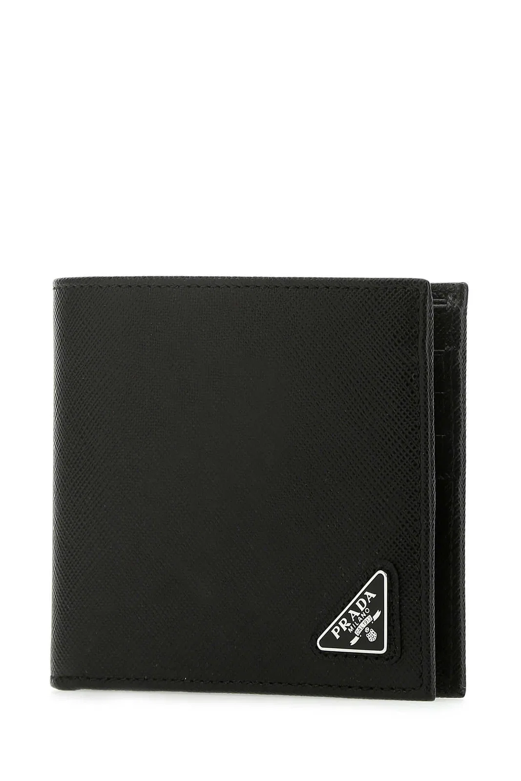 Prada Men Black Calf Leather Wallet