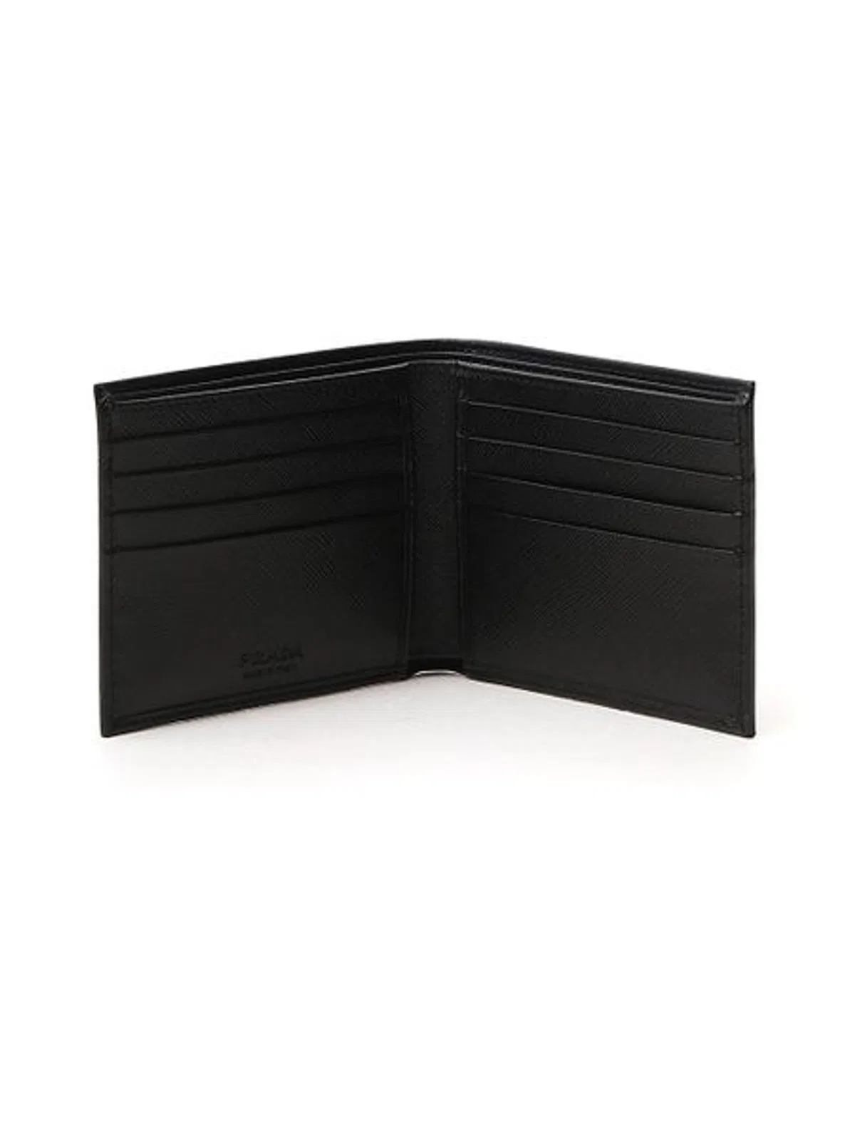 Prada Men Black Calf Leather Wallet