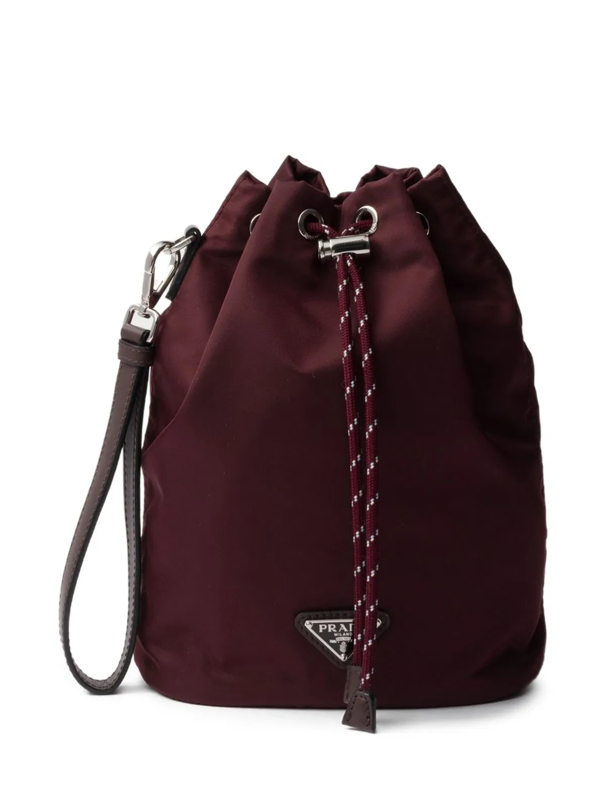 Prada Burgundy Fabric Clutch