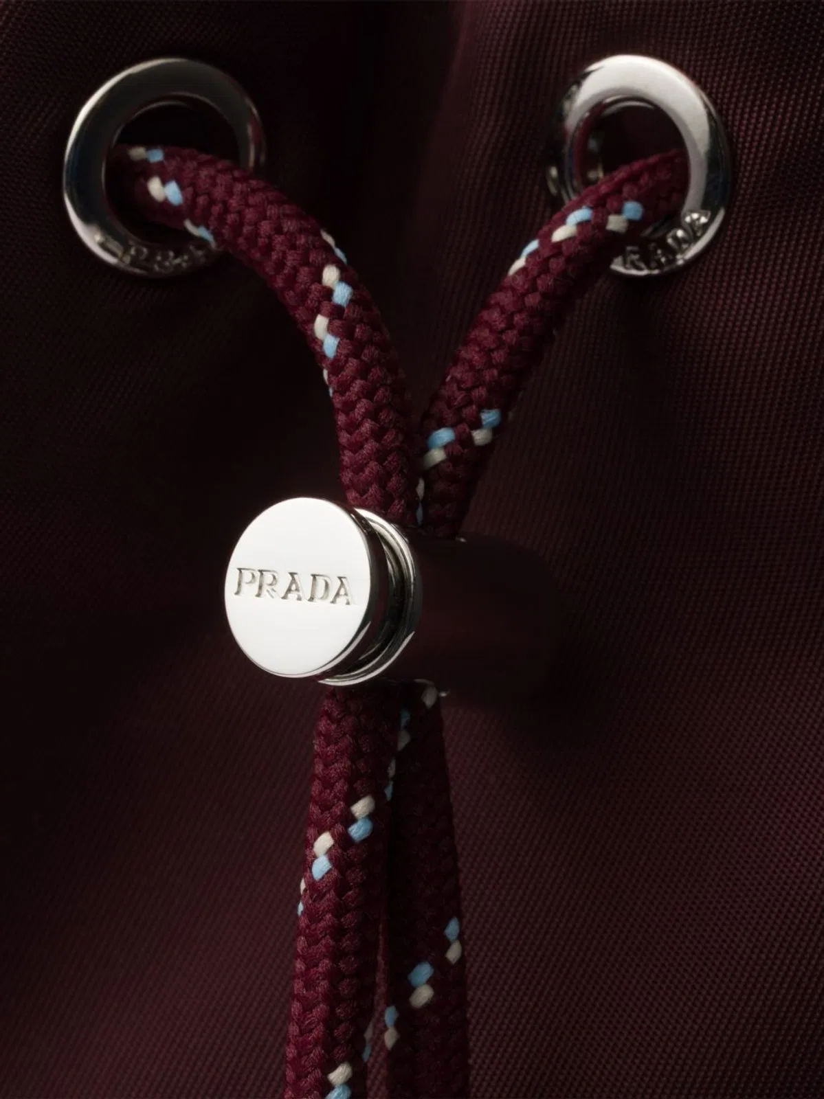 Prada Burgundy Fabric Clutch
