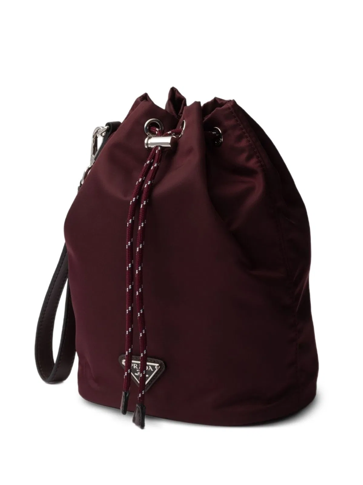 Prada Burgundy Fabric Clutch