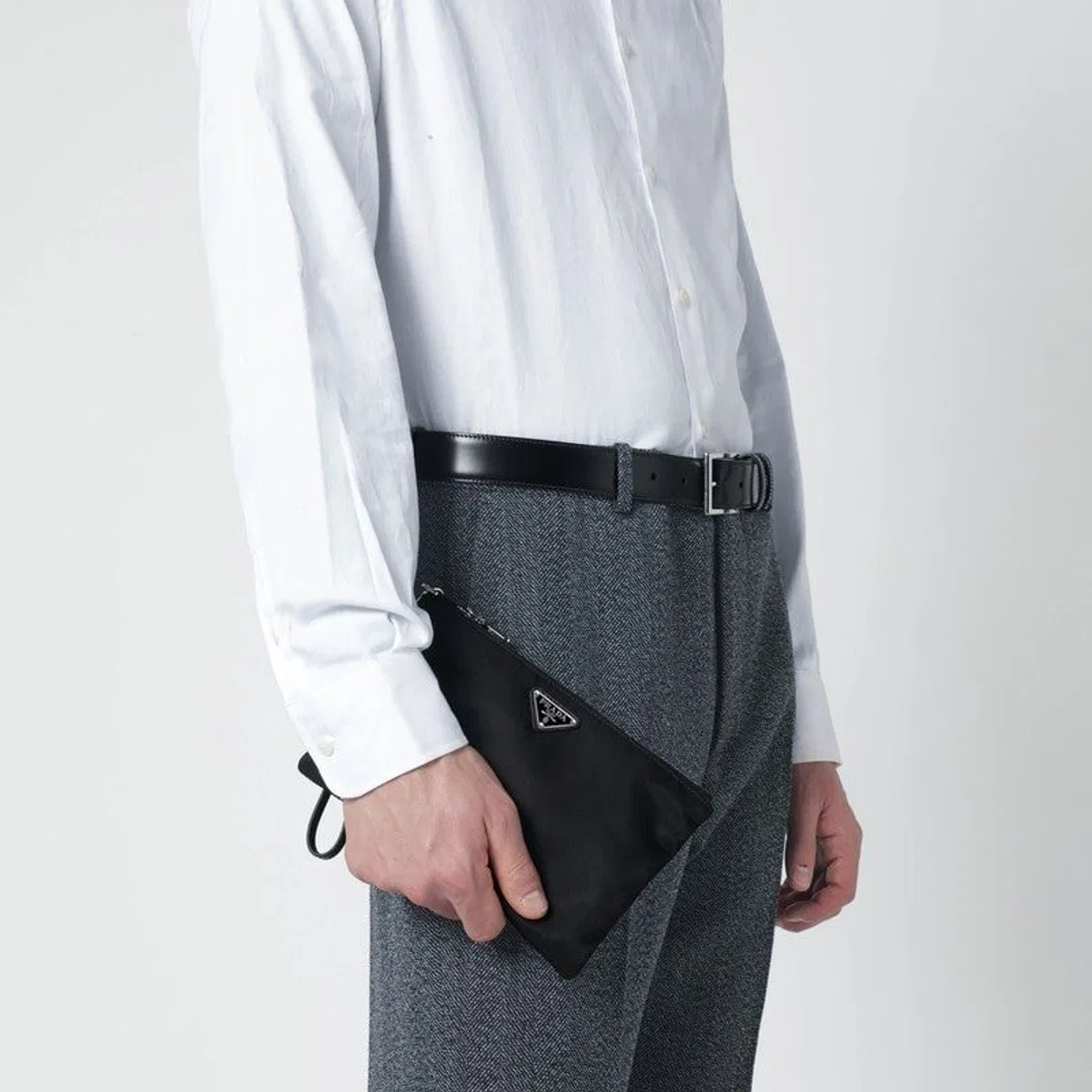 Prada Triangle-Logo Re-Nylon Pouch