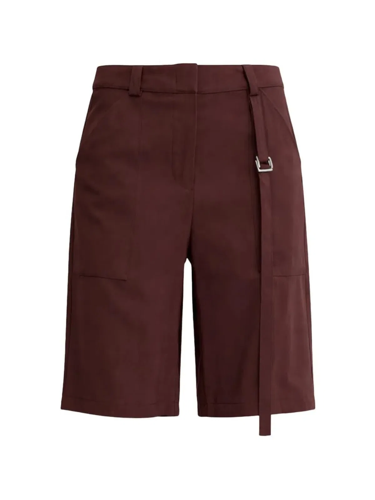 Patrizia Pepe Belted Patch-Pocket Shorts