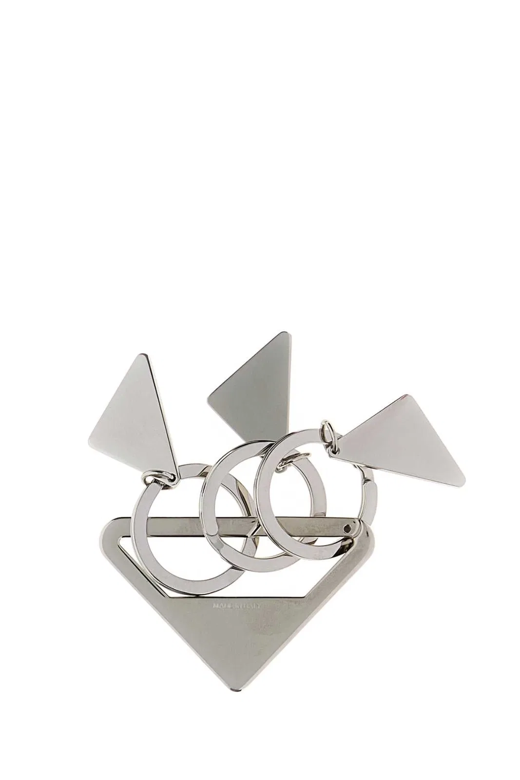 Prada Silver Metal Keyring