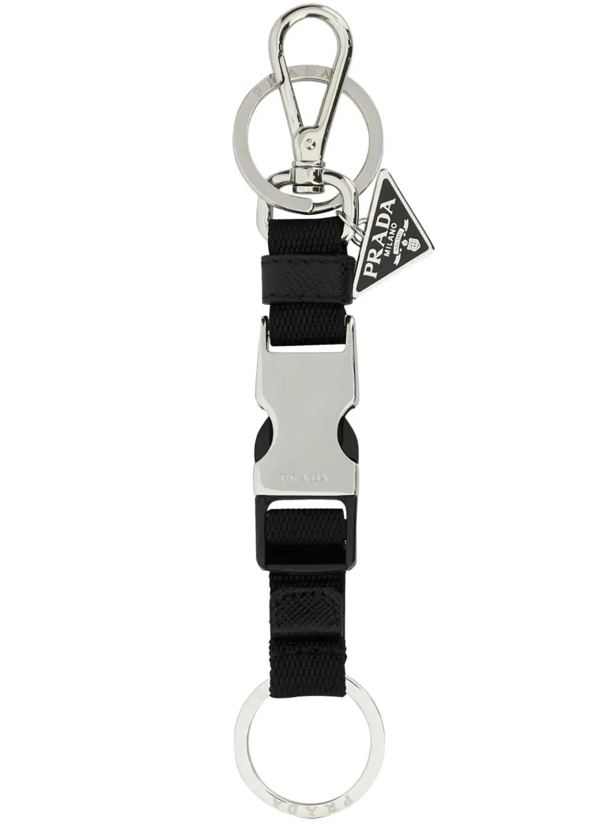 Prada Black Fabric Keyring
