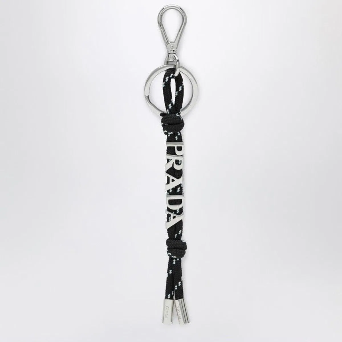 Prada Black Fabric Key Ring