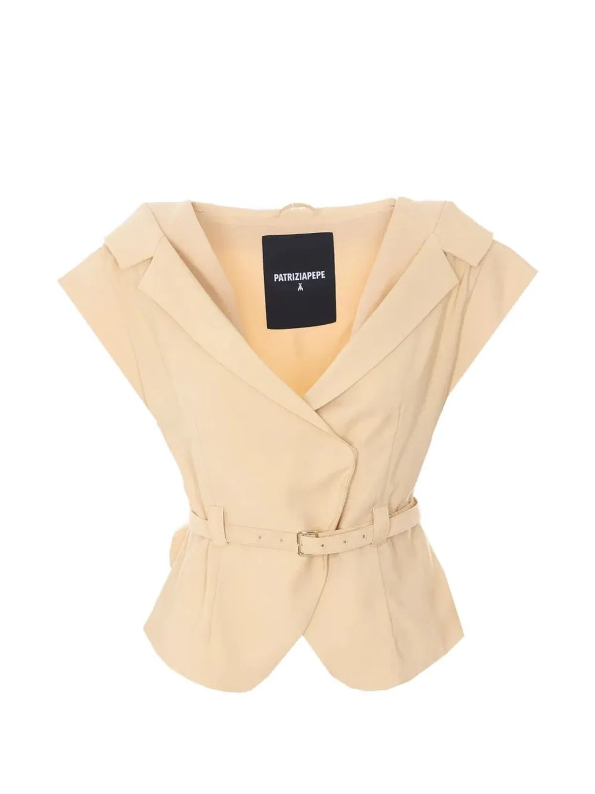 Patrizia Pepe Belted Sleeveless Waistcoat