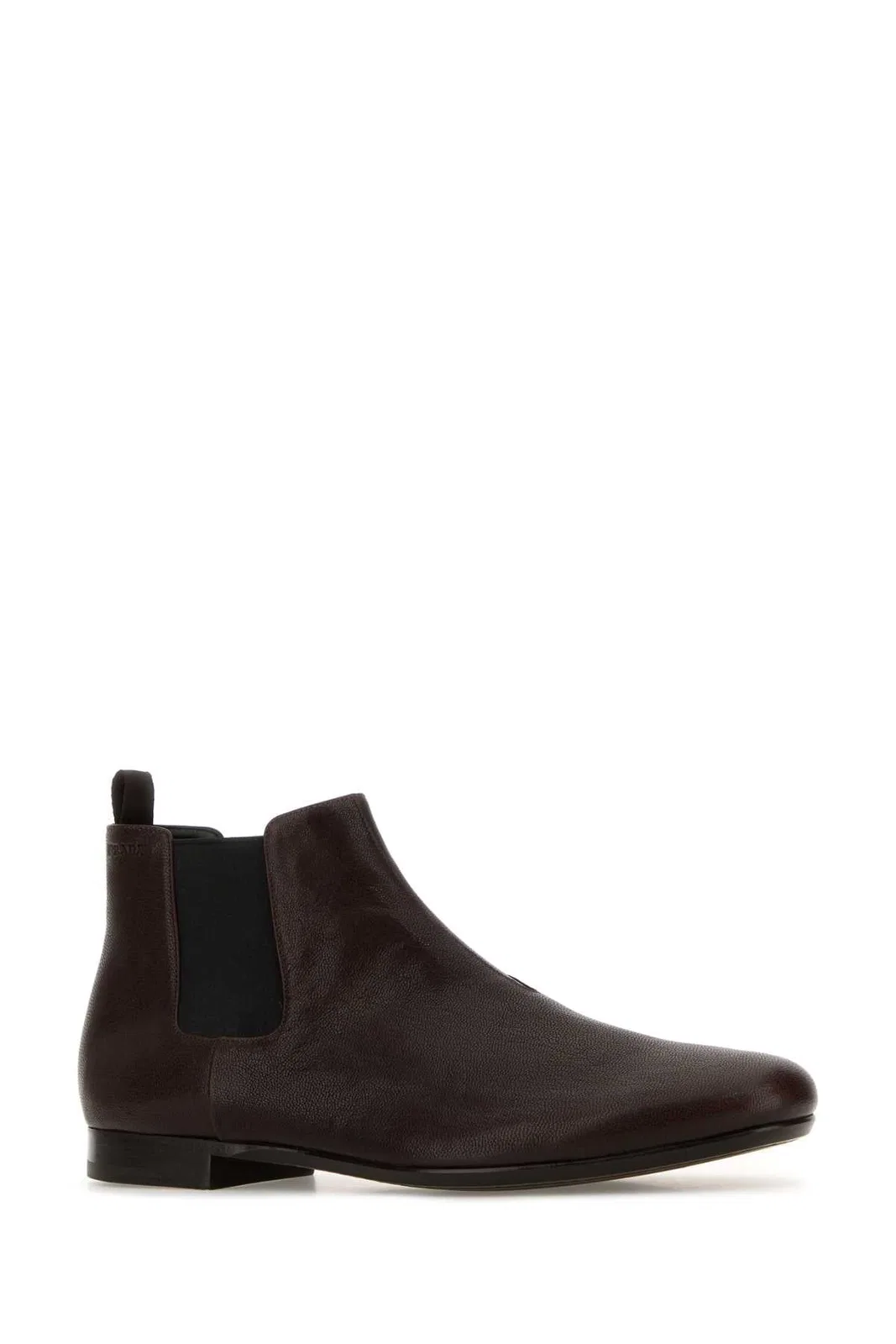 Prada Brown Leather Ankle Boots