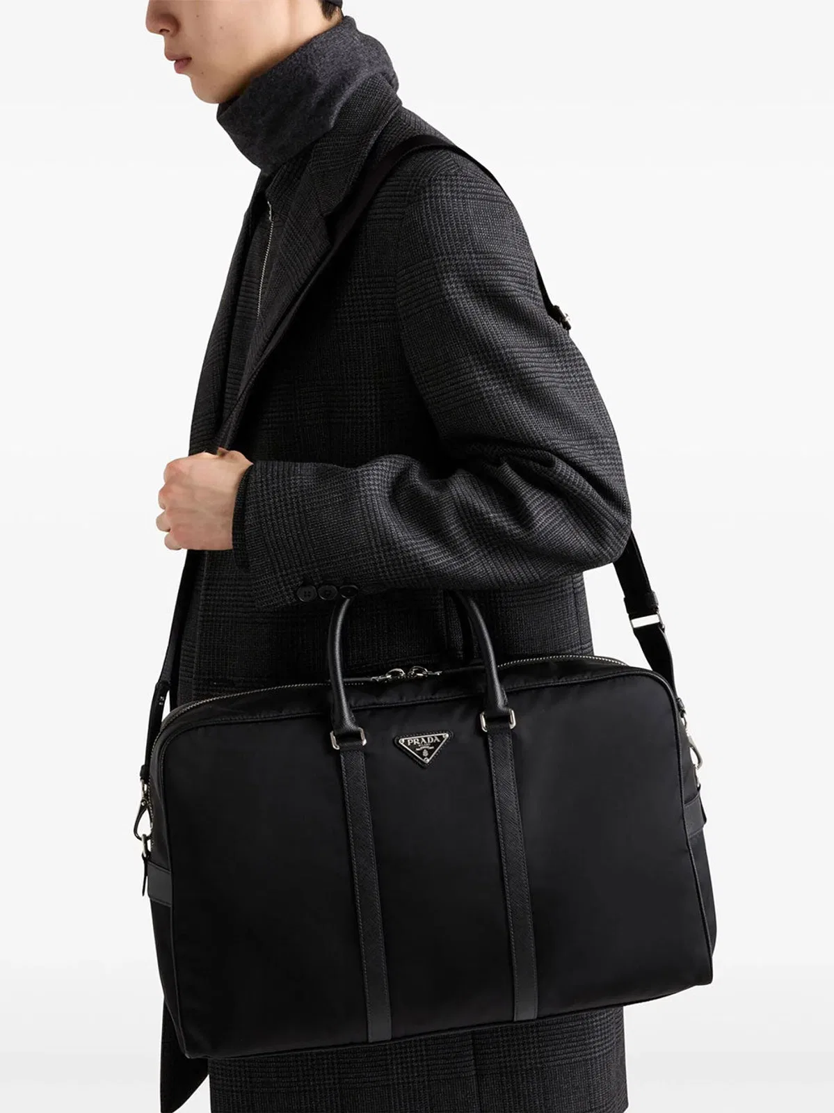 Prada Re-Nylon And Saffiano Leather Duffel Bag