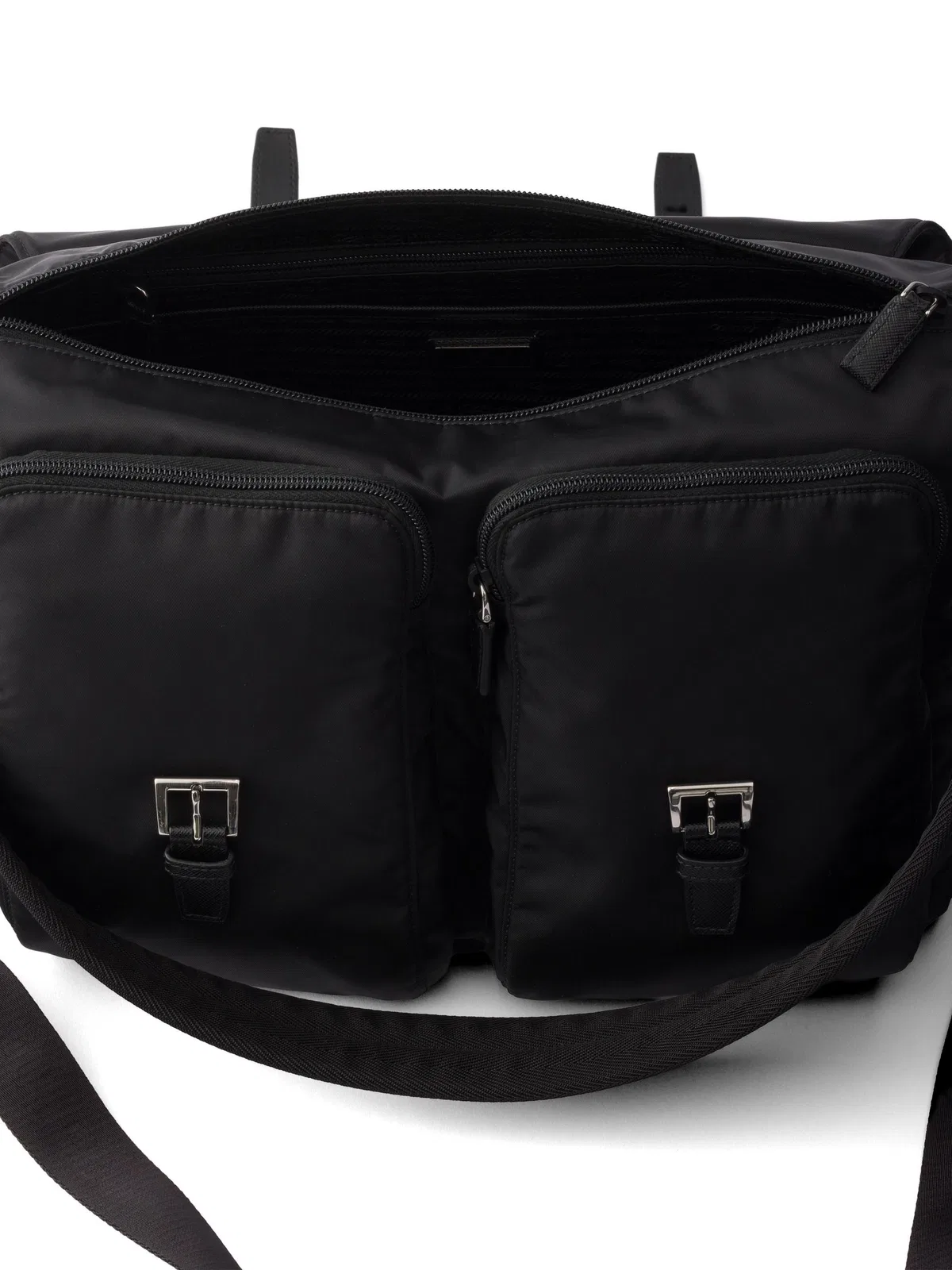 Prada Re-Nylon Leather-Trim Shoulder Bag