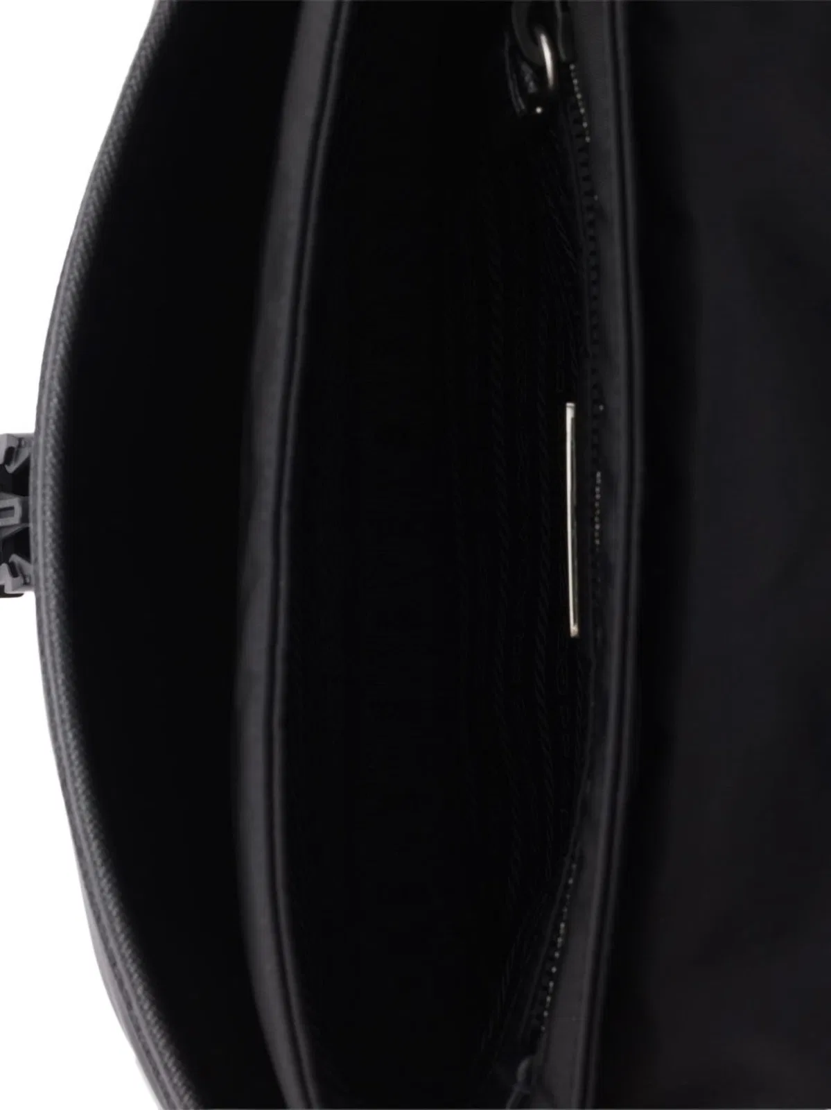 Prada Black Recycled Polyamide Calf Leather Ba