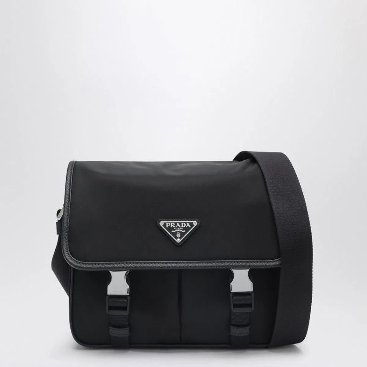 Prada Re-Nylon And Saffiano Leather Shoulder B