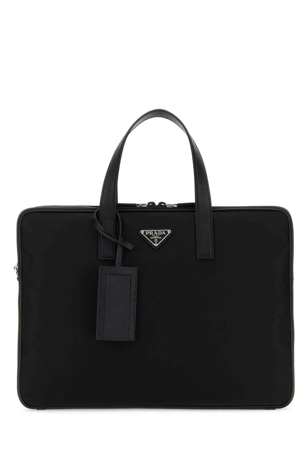 Prada Black Nylon Brief Case