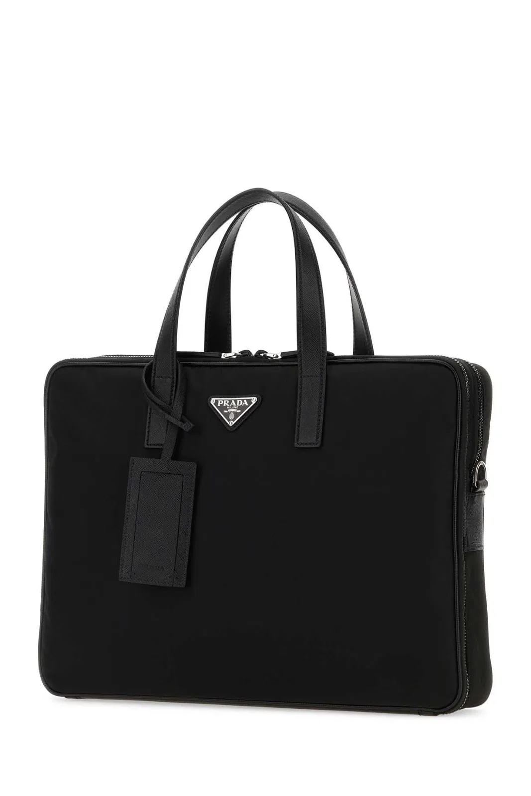 Prada Black Nylon Brief Case