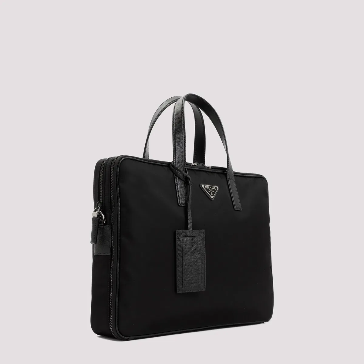 Prada Black Nylon Brief Case