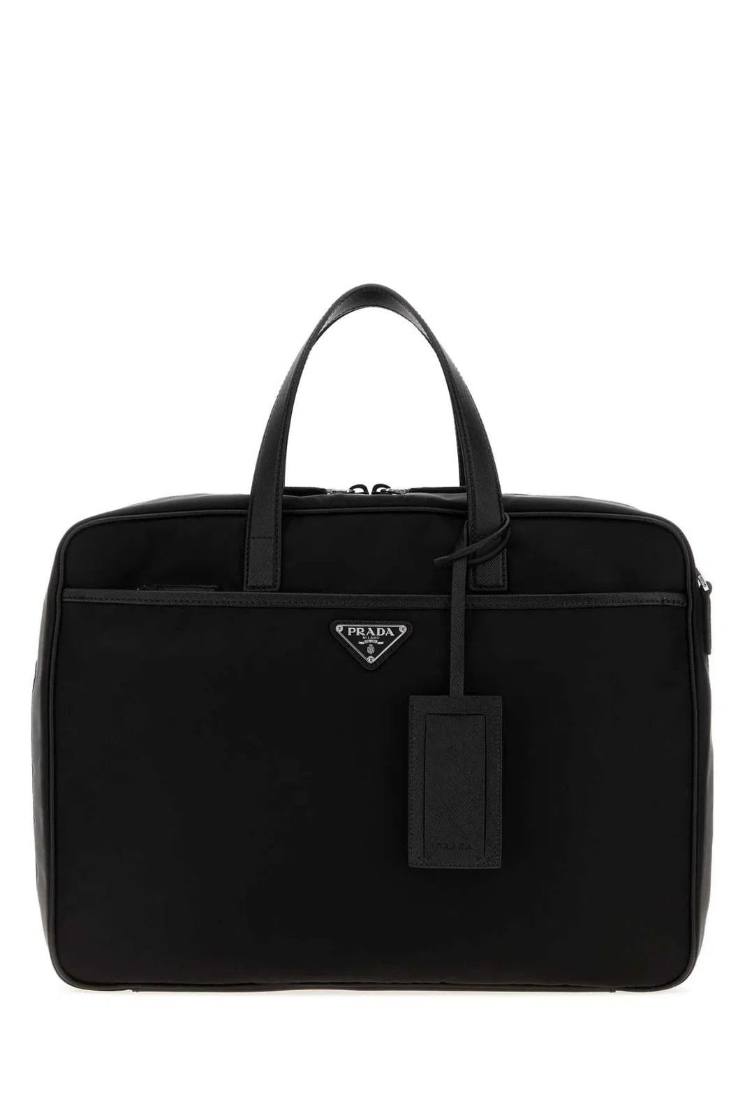 Prada Black Canvas Briefcase