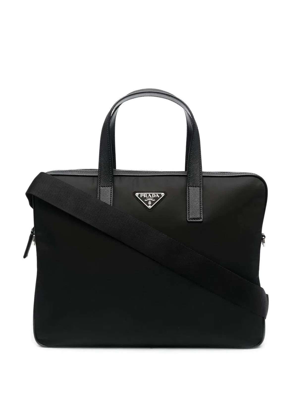 Prada Re-Nylon And Saffiano Briefcase